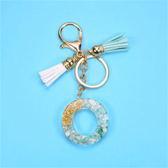 Exquisite Resin Initial Letter Keychain