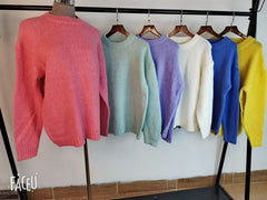 Colors Pink Women Sweater Winter Sweaters Pullover