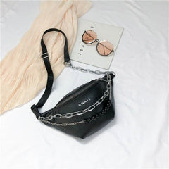 Solid Color Chain Small Fanny Packs