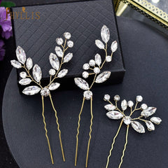 Alloy Leaves Golden Bridal Comb Wedding Hair Accessories