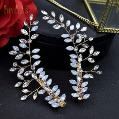 Alloy Leaves Golden Bridal Comb Wedding Hair Accessories