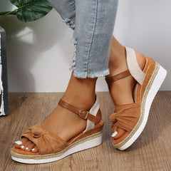 Womens Wedge Sandals Peep Toe Platform Non-slip Gladiator