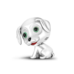 Silver Color Heart Shaped Charms Beads