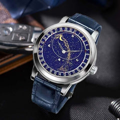 Mechanical Watch Gypsophila Watches for Man Corium Strap Automatic