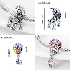 Silver Color Heart Shaped Charms Beads