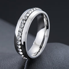 ZORCENS Stainless Steel Wedding Band Ring Roman Numerals