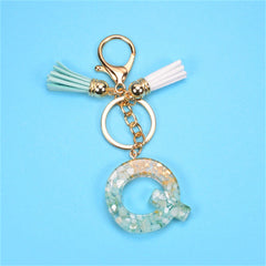 Exquisite Resin Initial Letter Keychain
