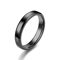 Classic Glossy Ring Men Fashion Stainless Steel Round Finger Ring