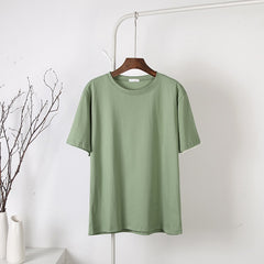 Soft Basic T Shirt Women Oversized Casual Solid Tee