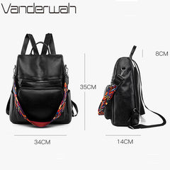 Vintage Leather Multifunctional Backpack Purse