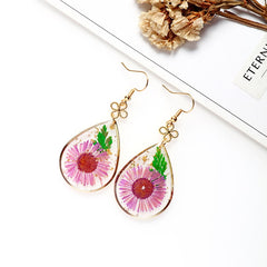 Real Floral Earrings Creative Dried Flower Earrings