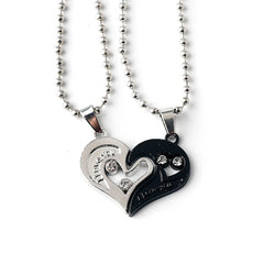 Couple Keychain I Love You Heart Key Rings Crystal Heart Key