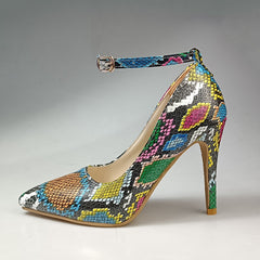 7cm Or 10cm Heels Buckle Women Pointed Toe Pumps Shoes