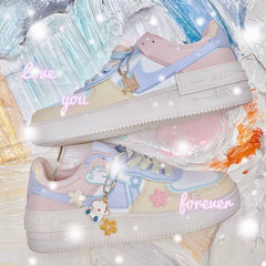 Kawaii Candy Color Canvas Sneakers Japanese Style Patchwork