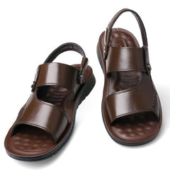 Non-slip Open-toe Leather Sandals