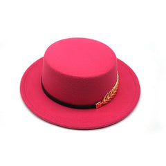 Wool Vintage Trilby Felt Fedora Hat Ribbon With Wide Brim