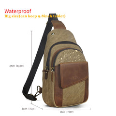 H Horse Leather Casual Fashion Chest Sling Bag