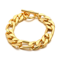 Trendy Gold Silver Color Cuba Chain Necklace Men Hip Hop