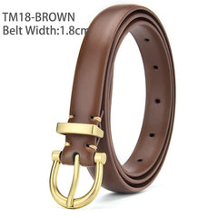 Belt Genuine Leather Ladies Thin Belts Fashion Jeans Windbreaker Waistband