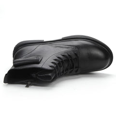 Genuine Leather Women Boots Spring Autumn Women Platform Ankle Boot