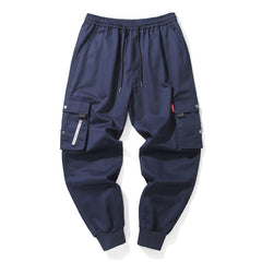 Hip Hop Cargo Pant Mens Fashion Joggers Casual Pants Streetwear Multi-Pocket