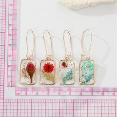 Real Floral Earrings Creative Dried Flower Earrings