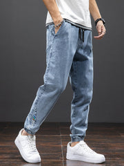 Cargo Jeans Streetwear Denim Jogger Pants Men Baggy Harem Jean