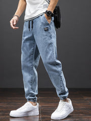 Cargo Jeans Streetwear Denim Jogger Pants Men Baggy Harem Jean