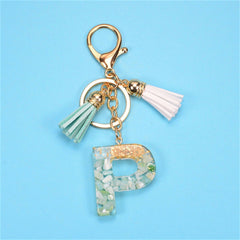 Exquisite Resin Initial Letter Keychain