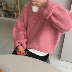 Colors Pink Women Sweater Winter Sweaters Pullover