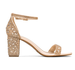 Dream Pairs Summer Women Sandals High Heels Bling Silver Black Pumps