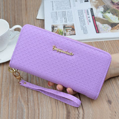 Ladies Zipper Purse Large Capacity Practical Hand Wallet Woman PU