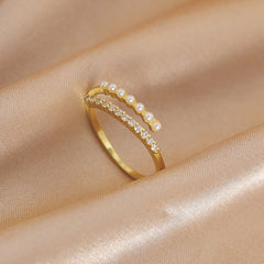 Pearl Zircon Rings for Woman 2021 Vintage Sexy Open Ring