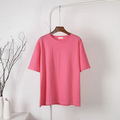 Soft Basic T Shirt Women Oversized Casual Solid Tee