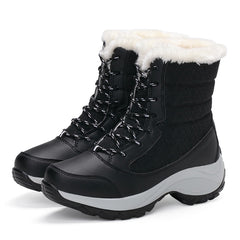 Boots Mid-Calf Snow Boots Women Lace-up Comfortable Ladies Boots