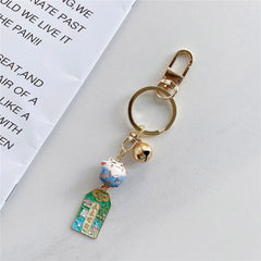 Omamori Sakura Amulet Lucky Cat Keychain Cute Pendant Clothes