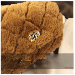 Plush Purses Handbags Female Phone Shoulder Bag Girls Wallet