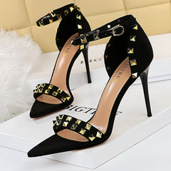 Shoes Super High Heels Suede Women Heels Open Toe Woman Pumps