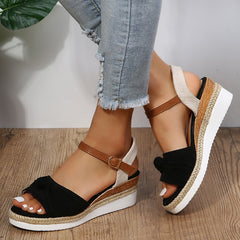 Womens Wedge Sandals Peep Toe Platform Non-slip Gladiator