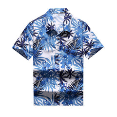 Fashion Mens Hawaiian Shirts Short Sleeve Button Coconut Tree Print Casual