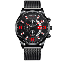 hombre Mens Fashion Business Watches Men Sports Stainless Steel Quartz