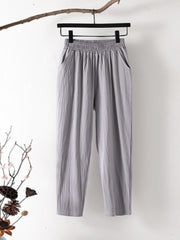 Harem Vintage Cotton Linen Capri Pants