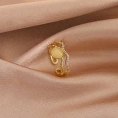 Pearl Zircon Rings for Woman 2021 Vintage Sexy Open Ring