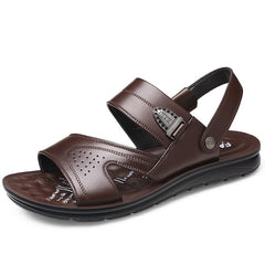 Non-slip Open-toe Leather Sandals