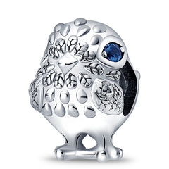 Silver Color Heart Shaped Charms Beads