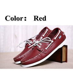 Men Genuine Leather Driving Shoes Docksides Classic Boat Shoe