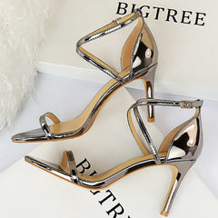 High Heels Women Pumps Sparkle Sequins Stiletto Heels 10 Cm Party Shoes