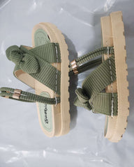 Style Fairy Style Lady Summer Slippers Thick Platform Flat Sandals