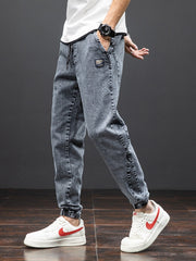Cargo Jeans Streetwear Denim Jogger Pants Men Baggy Harem Jean