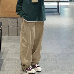 Women S-3XL Casual Pants Safari Style Drawstring High Waist Trousers